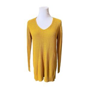 Old Navy Women's V-Neck Sweater in Mustard Yellow